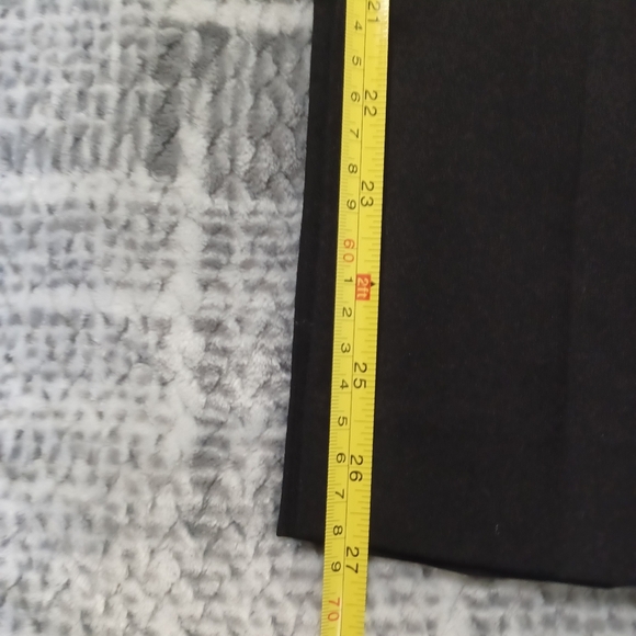 Zara Black Mid Rise Straight Leg Crop Ankle Office Trousers Dress Pants Size L - Picture 7 of 8